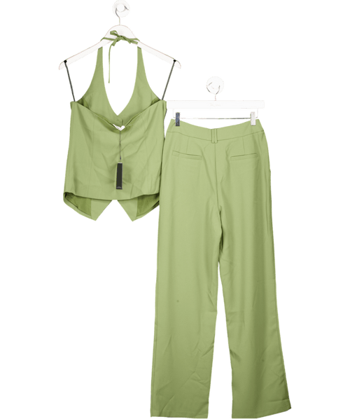 4th & Reckless Green Halter Neck Tailored Waistcoat And Trouser Set UK 8 - Reliked