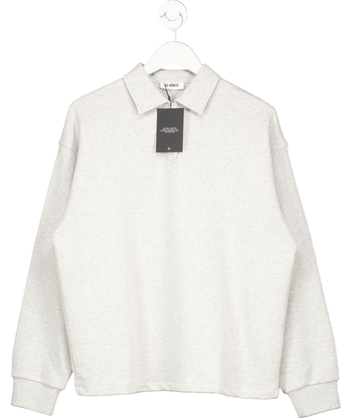 4th & Reckless Grey Fourth Branded Rugby Top - Alba UK S - Reliked