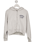 4th & Reckless Grey "sports Club" Sara Zip Hoodie UK S - Reliked