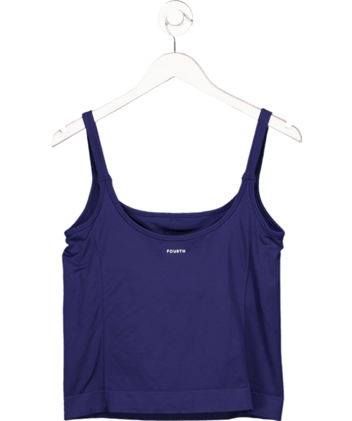 4th & Reckless Navy Blue Sculpting Seamless Gym Vest Top - Dua UK XL - Reliked