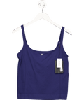 4th & Reckless Navy Blue Sculpting Seamless Gym Vest Top - Dua UK XL - Reliked