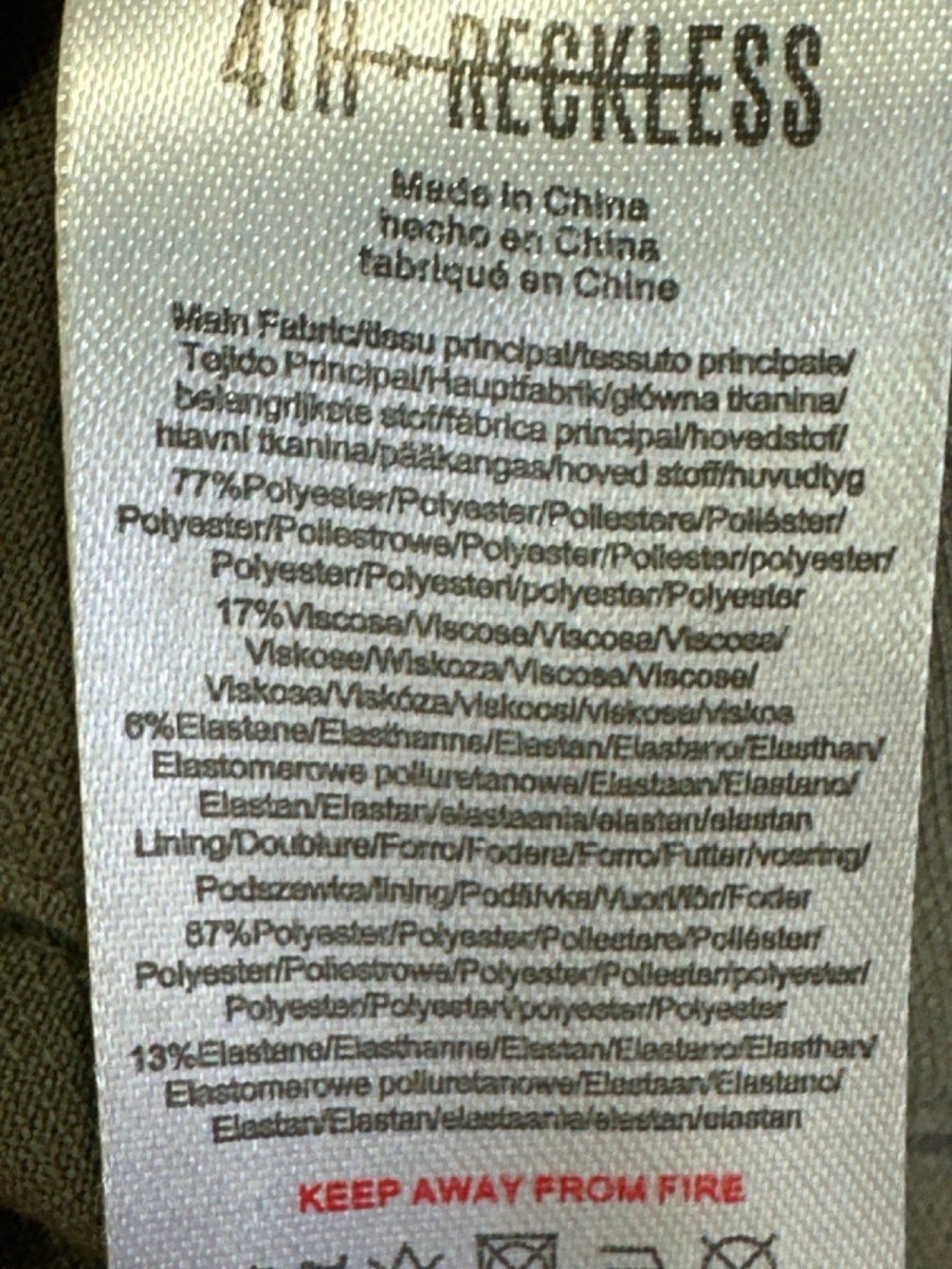 4th + Reckless Olive Kennedy Skirt UK 6 - Reliked