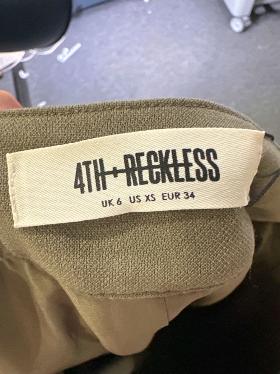 4th + Reckless Olive Kennedy Skirt UK 6 - Reliked