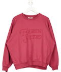 4th & Reckless Red Cotton Embroidered Logo Sweatshirt UK M - Reliked