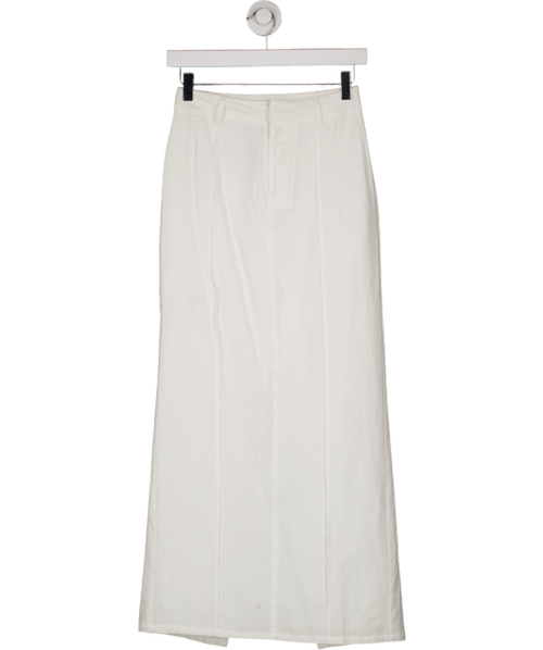 4th & Reckless White Mila Woven Maxi Skirt UK 6 - Reliked