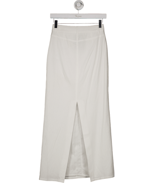 4th & Reckless White Mila Woven Maxi Skirt UK 6 - Reliked