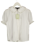 Nobody's Child White Broderie Anglaise Peter Pan Collar Blouse UK 8