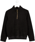 Laines London Black Borg Zip Top UK S