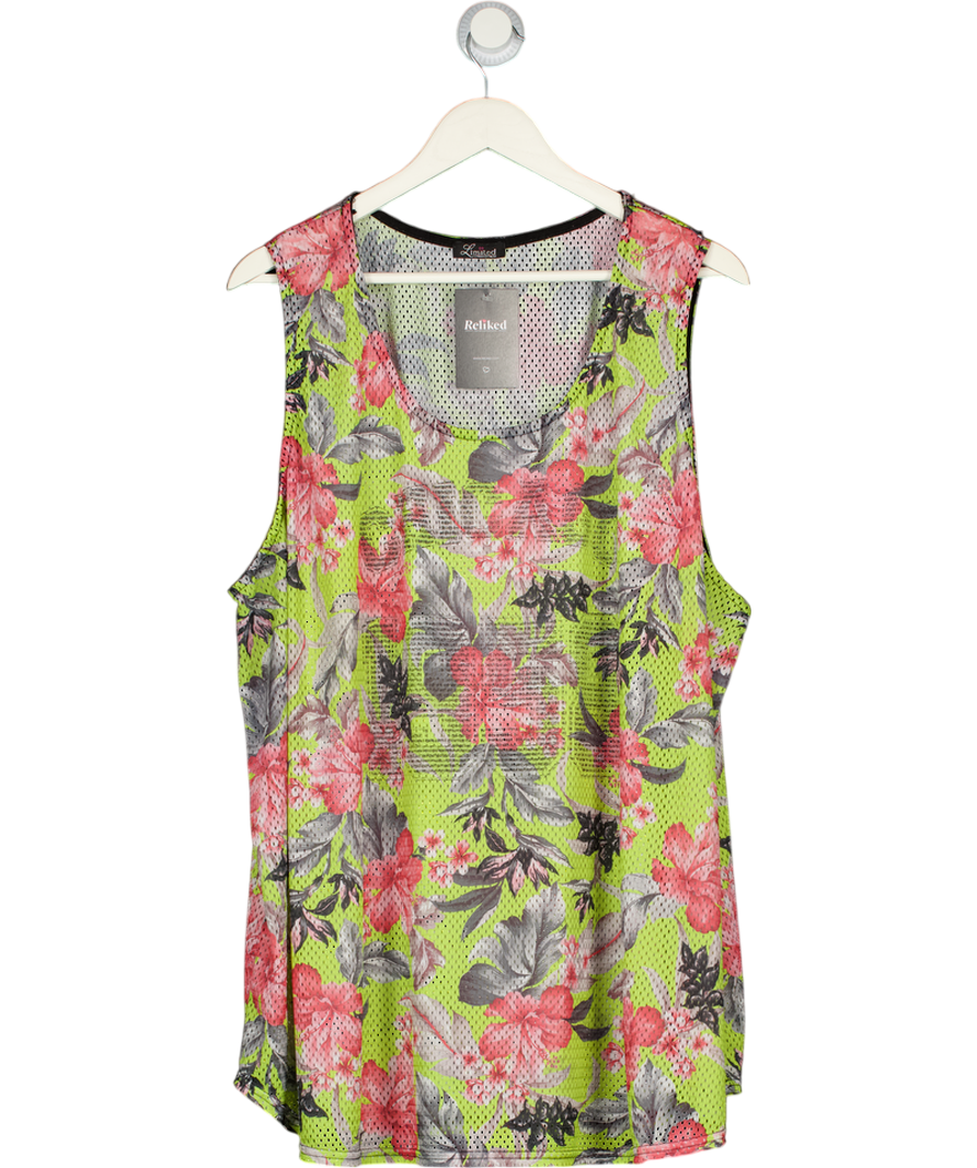 Limited Collection Yellow Floral Airtex Swing Top UK 30 - 32