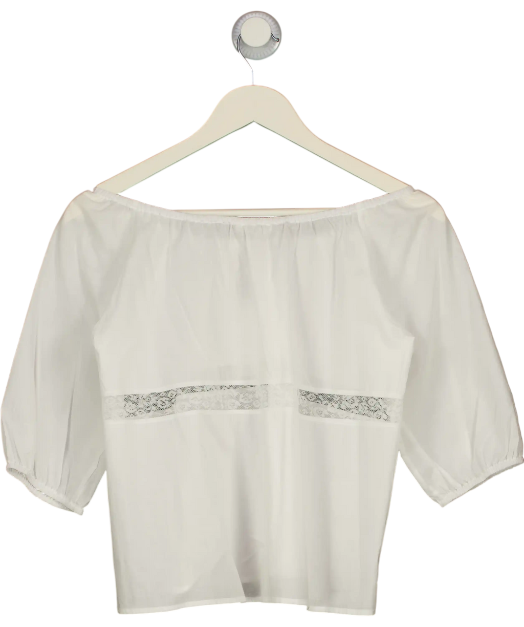 IMNOTAMORNINGPERSON White The Blooming Top UK S