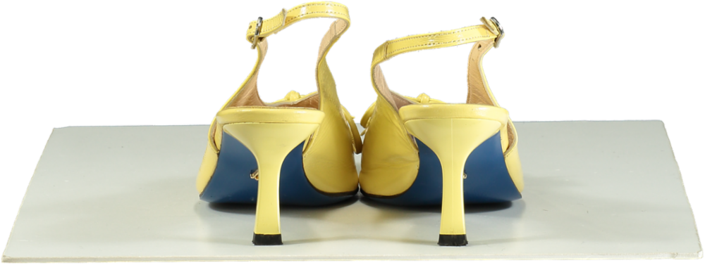 Manc Yellow Fleur Slingbacks UK 6 EU 39