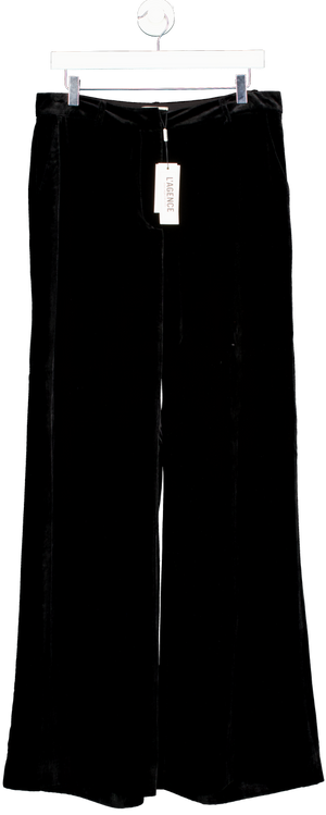 L'agence Black Pilar Velvet Wide-leg Trousers Us10 UK 14