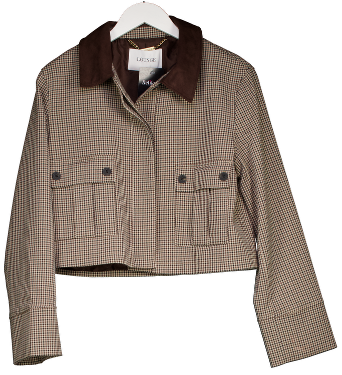 Lounge Brown Houndstooth Jacket UK S