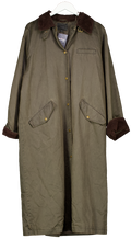 ZARA Grey Waxed Trench Coat With Corduroy Collar UK M/L