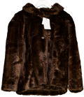 Rosae Brown Le Flaubert - Mink Faux Fur Coat UK 8