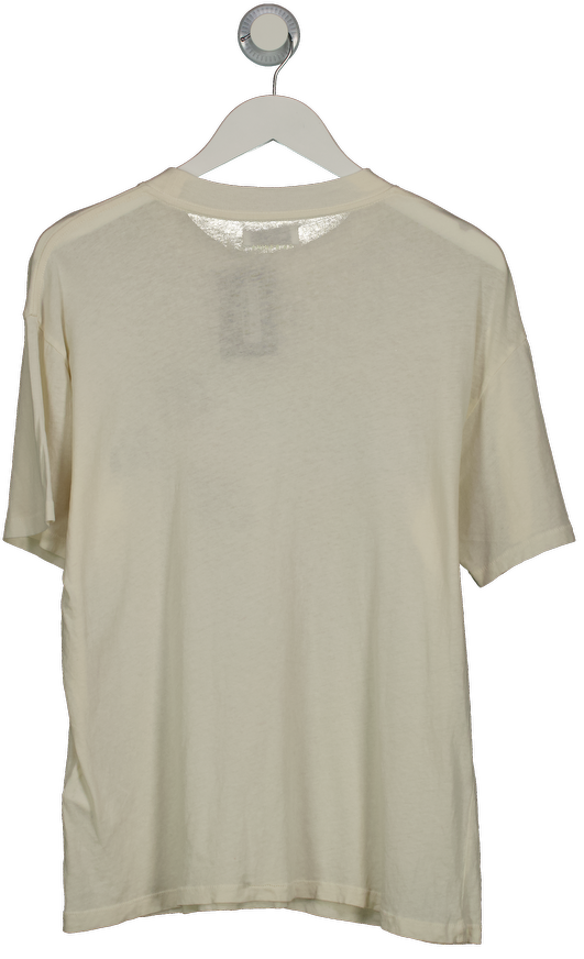 Anine Bing Cream Ashton Tee Vintage Bing In Washed Buttercream UK S