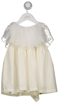 Benedita Cream Bow Back Swiss Dot Collar Dress 3 Years