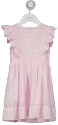 MORLEY Pink Ruffle Sleeve Embroidered Cotton Dress 3 Years