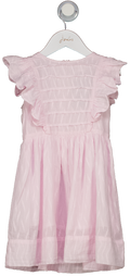 MORLEY Pink Ruffle Sleeve Embroidered Cotton Dress 3 Years