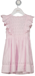 MORLEY Pink Ruffle Sleeve Embroidered Cotton Dress 4 Years