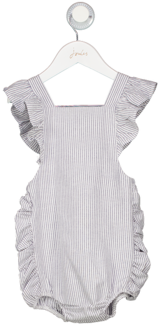Freya Lillie Blue / White Linen Blend Romper 2 Years