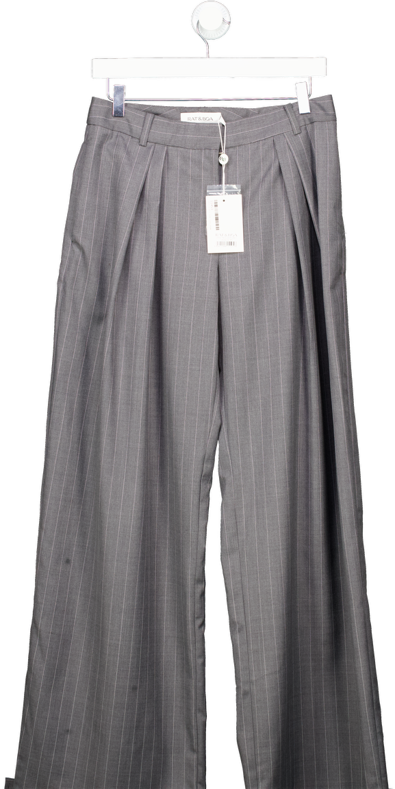 Rat & Boa Grey Sheer Pinstripe Cate Trouser UK XS