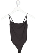 SKIMS Black Square Neck Strappy Bodysuit UK XS