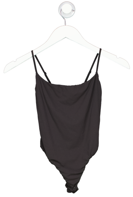 SKIMS Black Square Neck Strappy Bodysuit UK XS