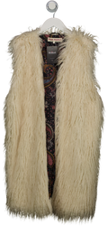 Free People Cream Belle Fur Vest UK M