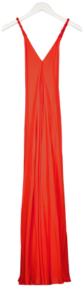 KALITA Red Strappy Lyocell Maxi Dress With Plaited Straps UK XS/S