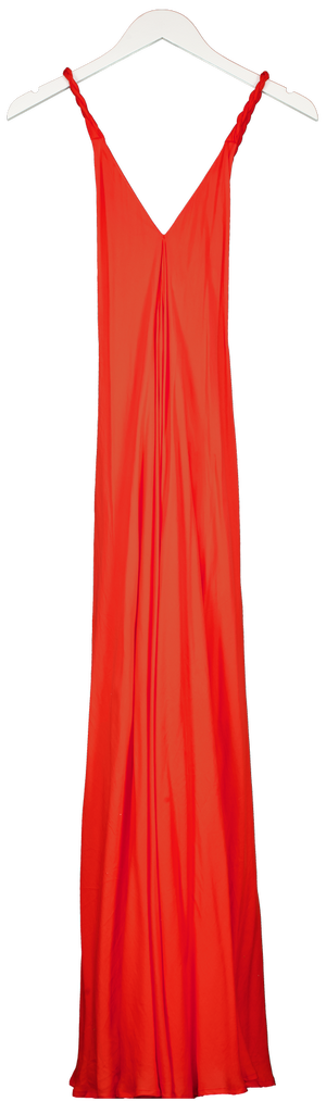 KALITA Red Strappy Lyocell Maxi Dress With Plaited Straps UK XS/S