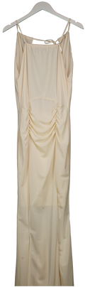 CELESTINE & MAE Cream Open Back Detail Maxi Dress UK M