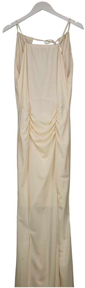 CELESTINE & MAE Cream Open Back Detail Maxi Dress UK M