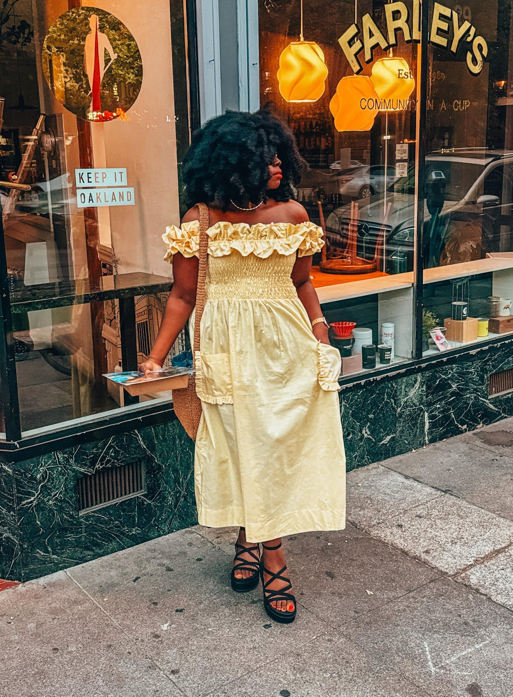 MOLBY THE LABEL Lola Dress - Yellow UK 18