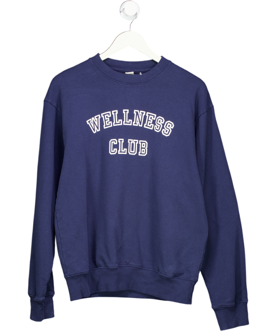 Sporty & Rich Navy Blue Wellness Club' Sweatshirt UK S