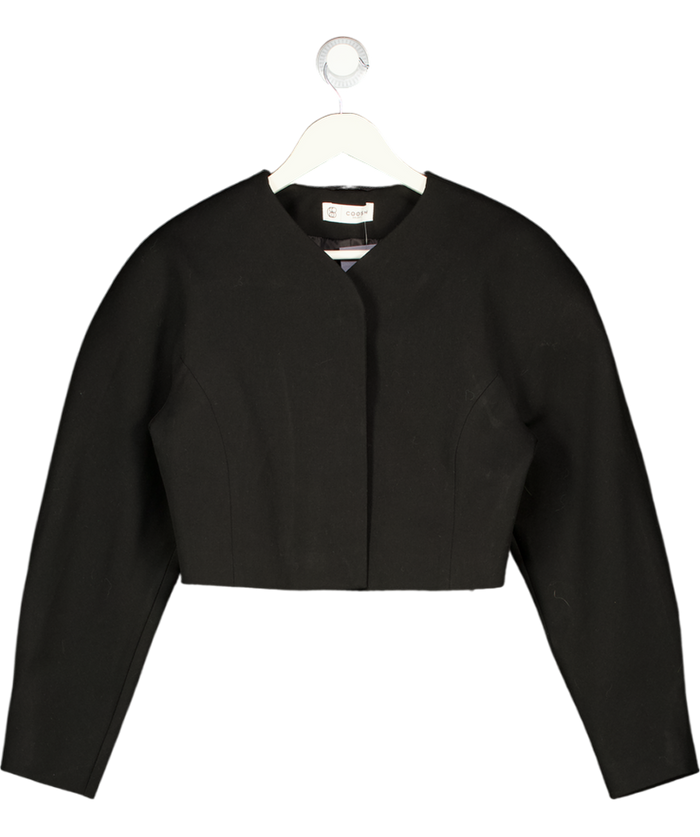 COOSH Black Cropped Blazer With Shoulder Pads UK M/L