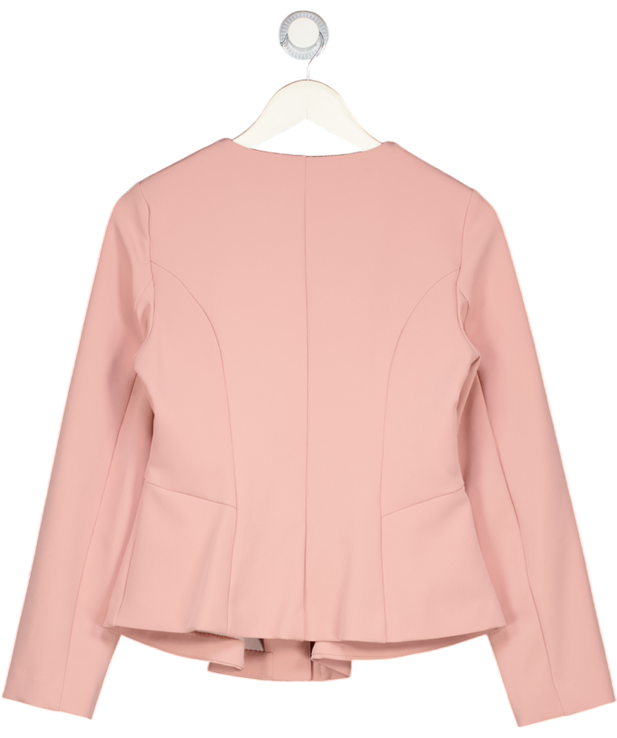 RIVER ISLAND Pink Long Sleeve Pleated Jacket UK S