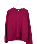 ARKET Dark Red Relaxed Cashmere-wool Jumper UK L
