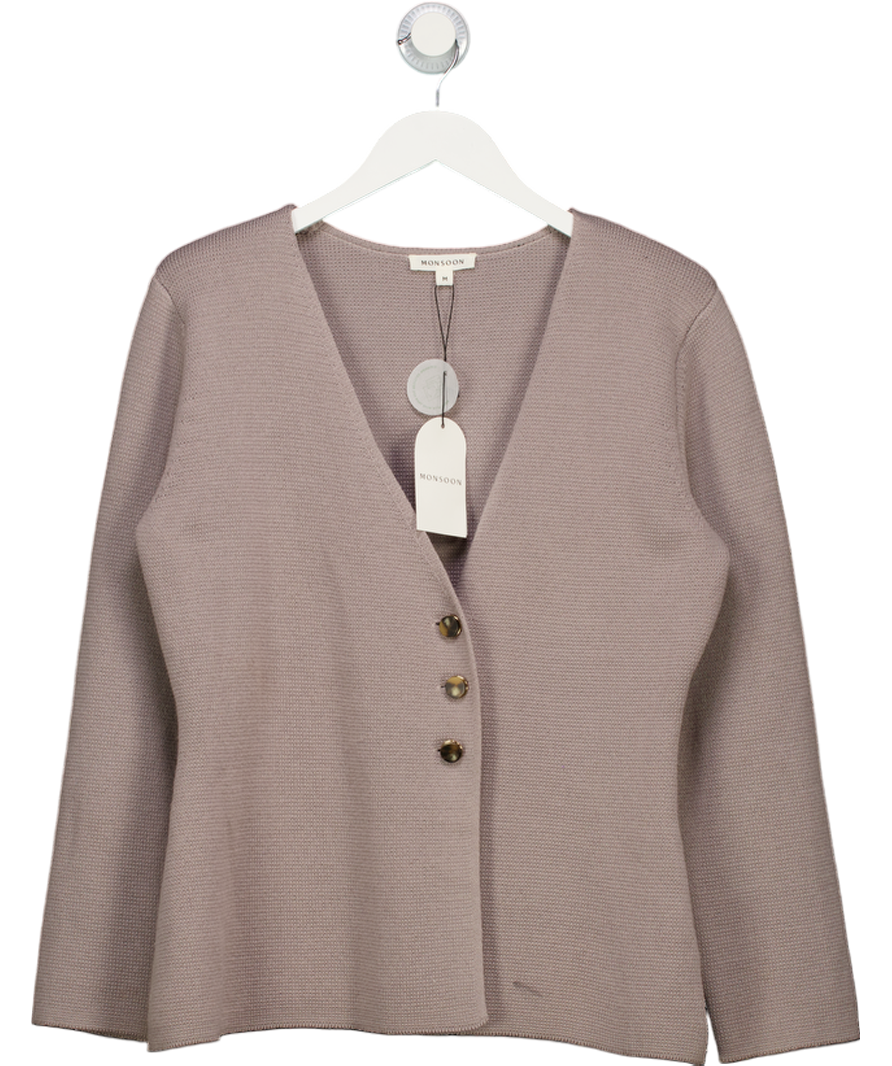 Monsoon Beige Saf Structured Cardigan Natural UK M
