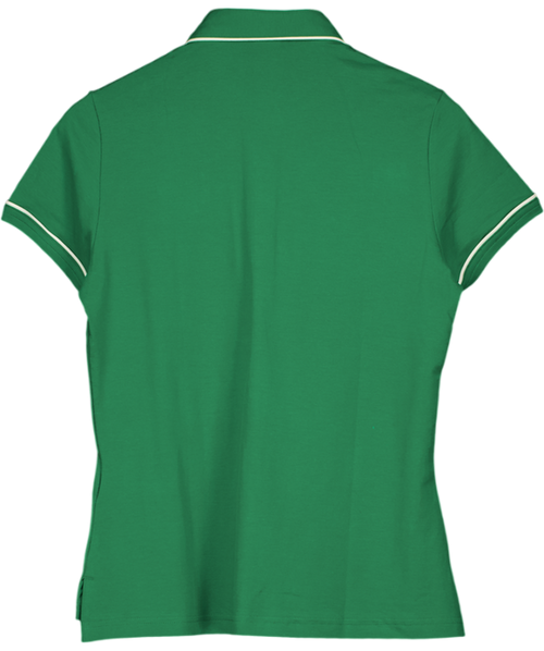 ADIDAS Green Golf Originals Solid Ladies Golf Polo Shirt UK M