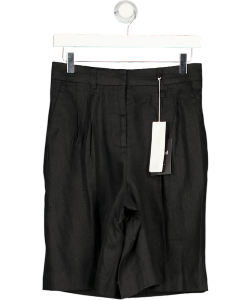 ARKET Black Linen Shorts UK 8