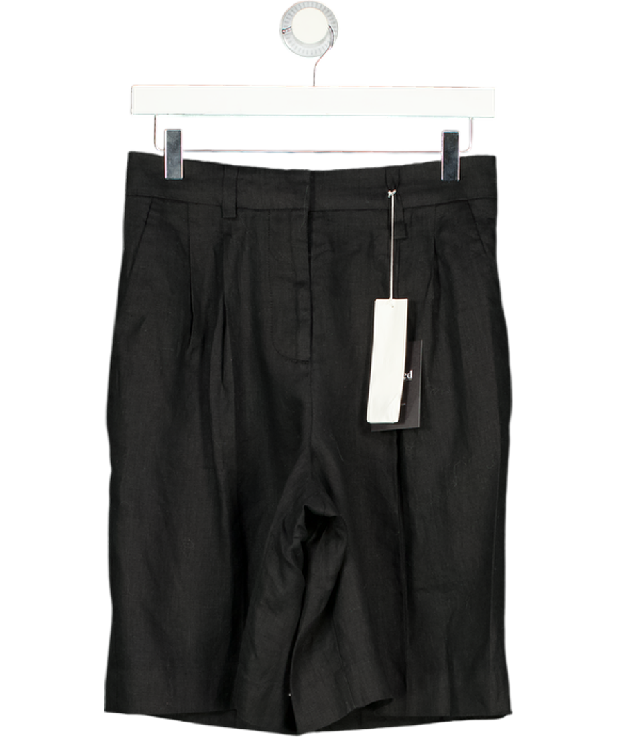 ARKET Black Linen Shorts UK 8