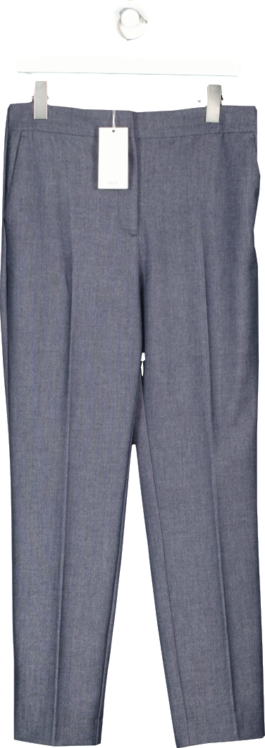 MANGO Blue Mid Rise Skinny Trousers BNWT UK 12