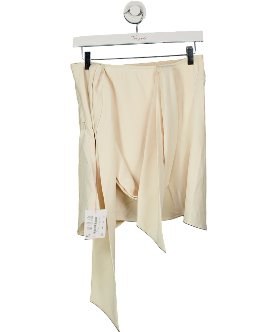 ASOS Cream Tailored Bandeau Top With Scarf Detail UK 6