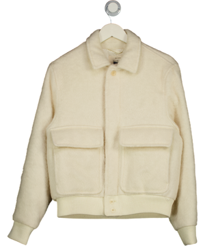 ZARA Cream Origins Wool Bomber Jacket UK S