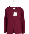 ALIGNE Burgundy Red Ponte Bonnie Waisted Blazer UK 8