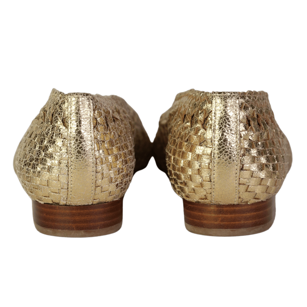 Sezane Metallic Anya Low Ballerinas UK 6 EU 39 👠