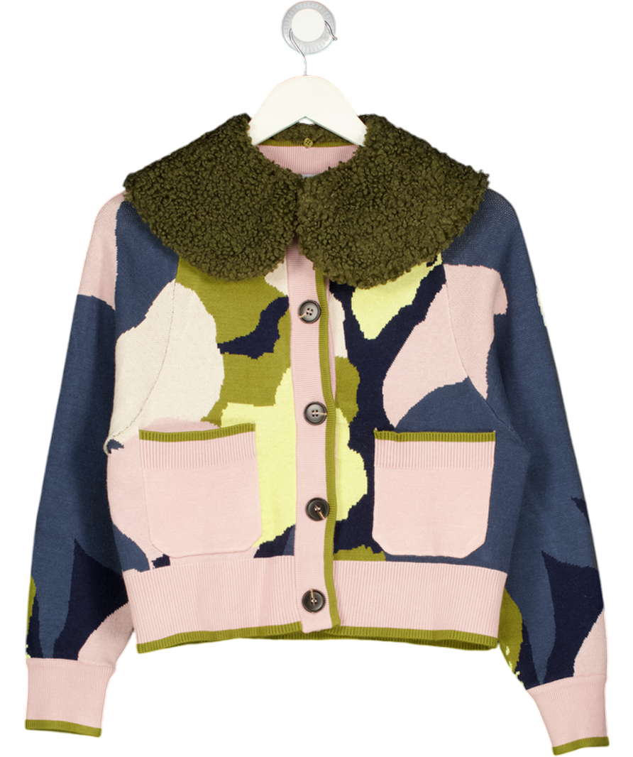 NEVER FULLY DRESSED Multicoloured Mara Abstract Cheryl Cardigan UK XS