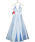 JJ's House Sky Blue Satin Gown Dress 32" Bust / Waist 23" UK XXS