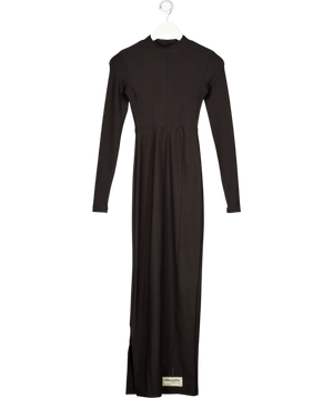 THE GIVING MOMENT Black Bodycon High Neck Dress UK XS